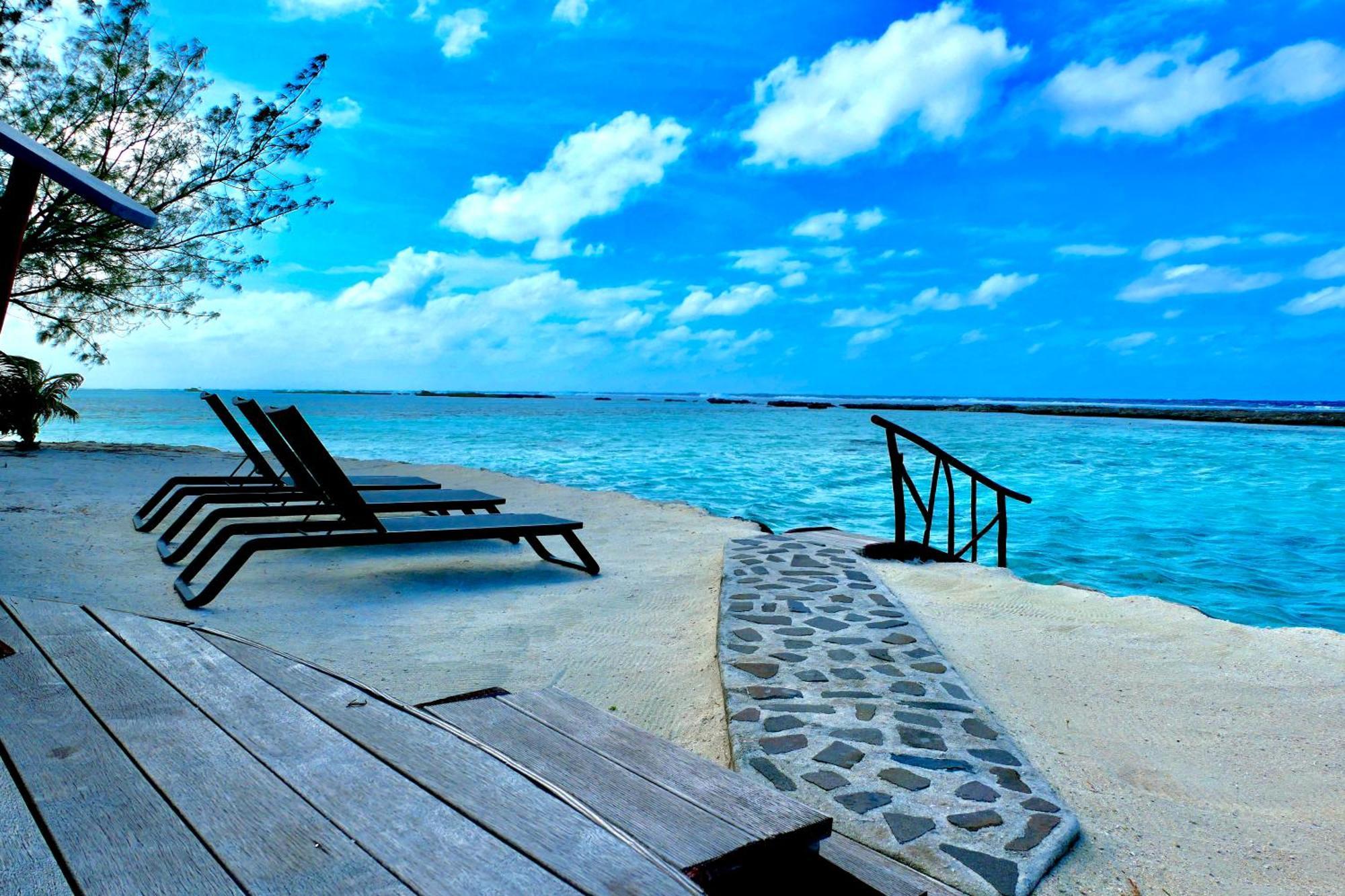 Hotel Eden Private Island Tahaa Patio  Exterior foto