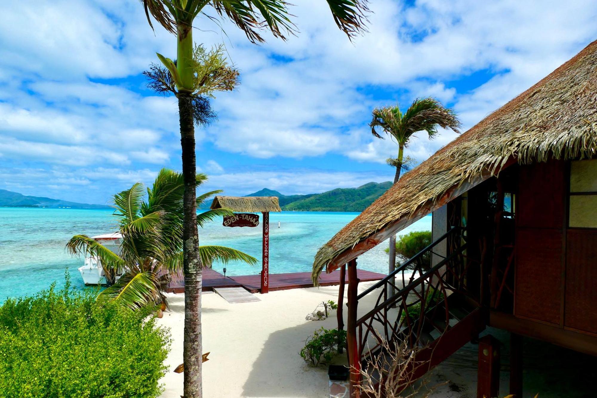 Hotel Eden Private Island Tahaa Patio  Exterior foto