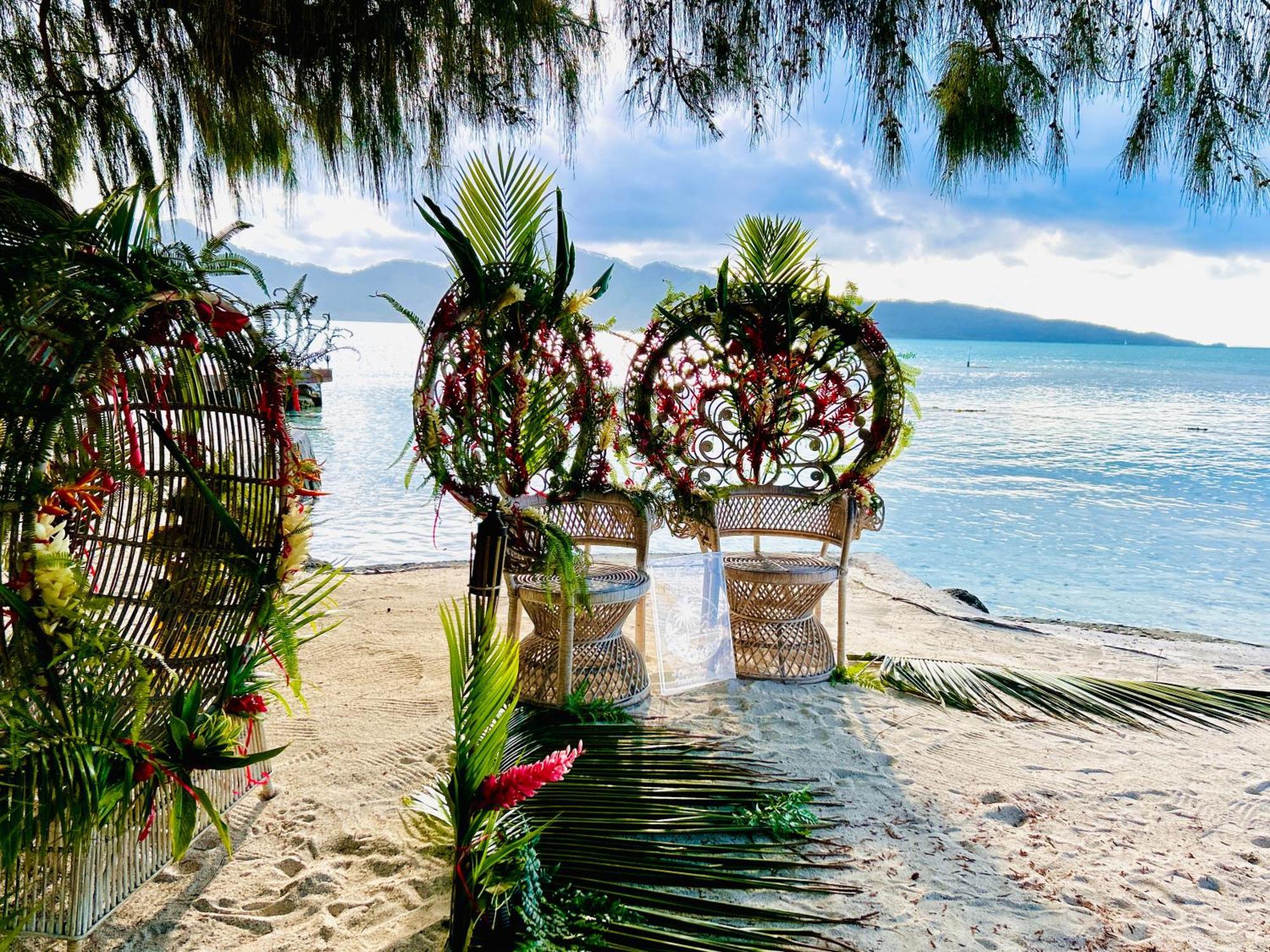 Hotel Eden Private Island Tahaa Patio  Exterior foto