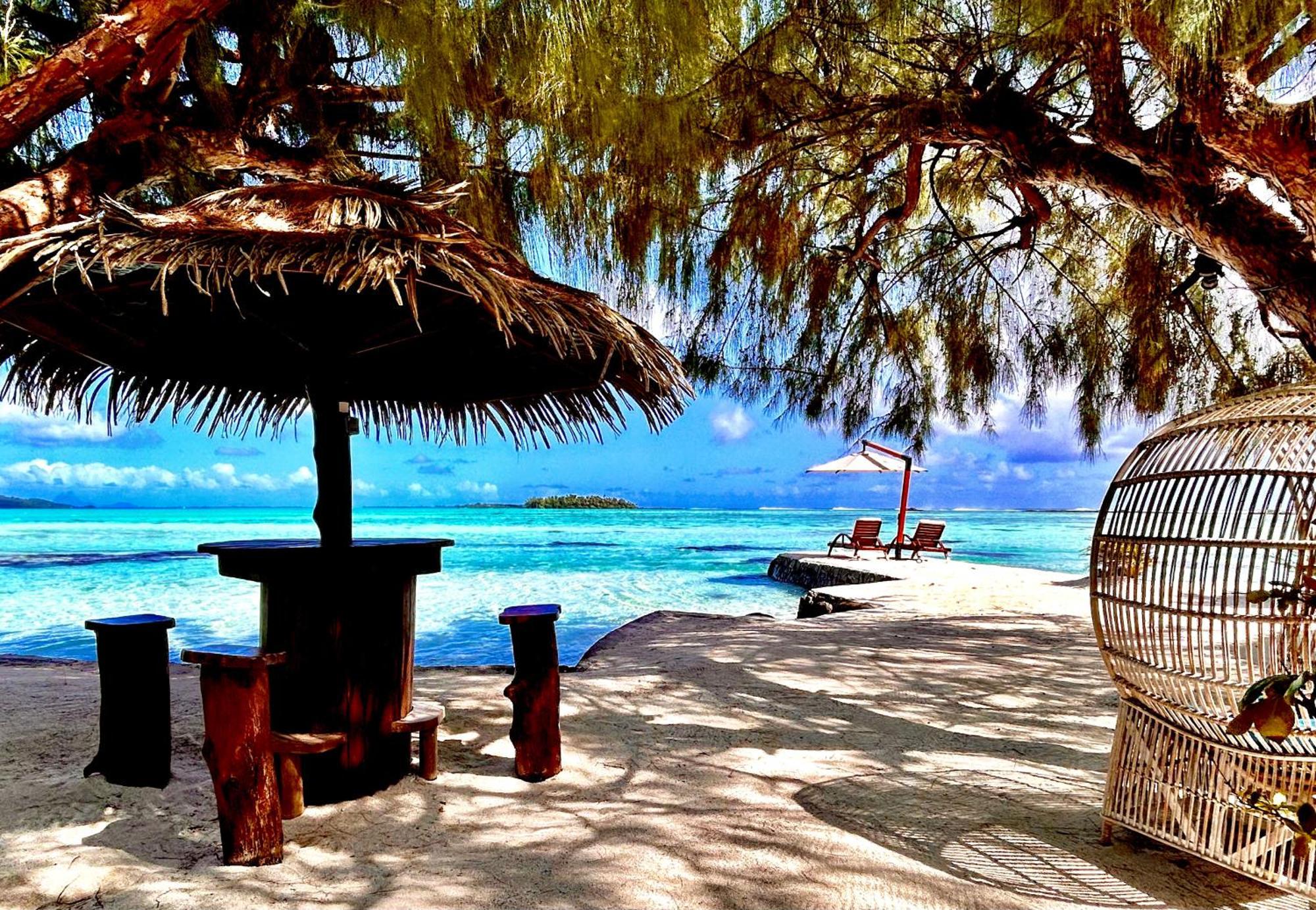 Hotel Eden Private Island Tahaa Patio  Exterior foto