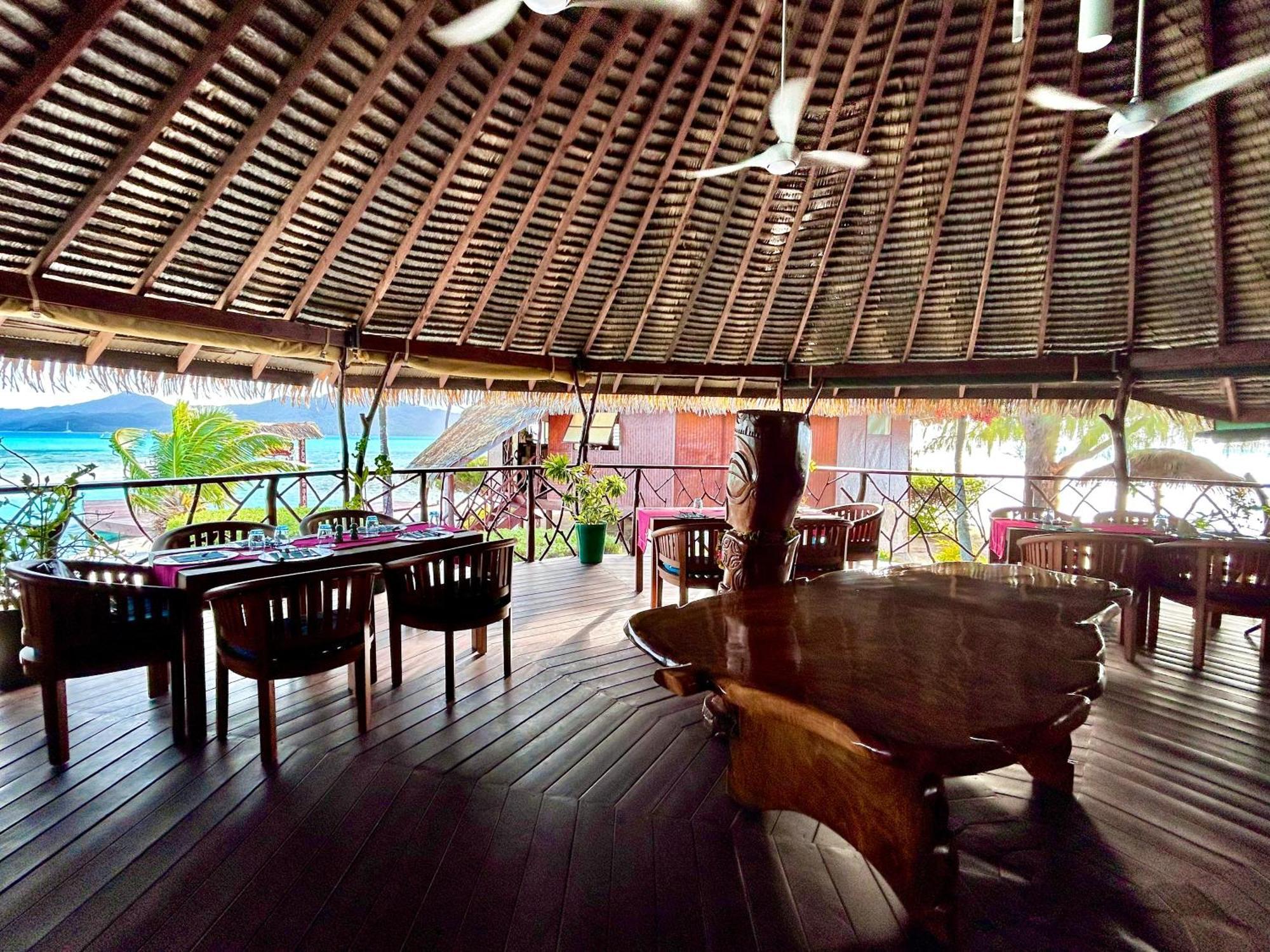 Hotel Eden Private Island Tahaa Patio  Exterior foto