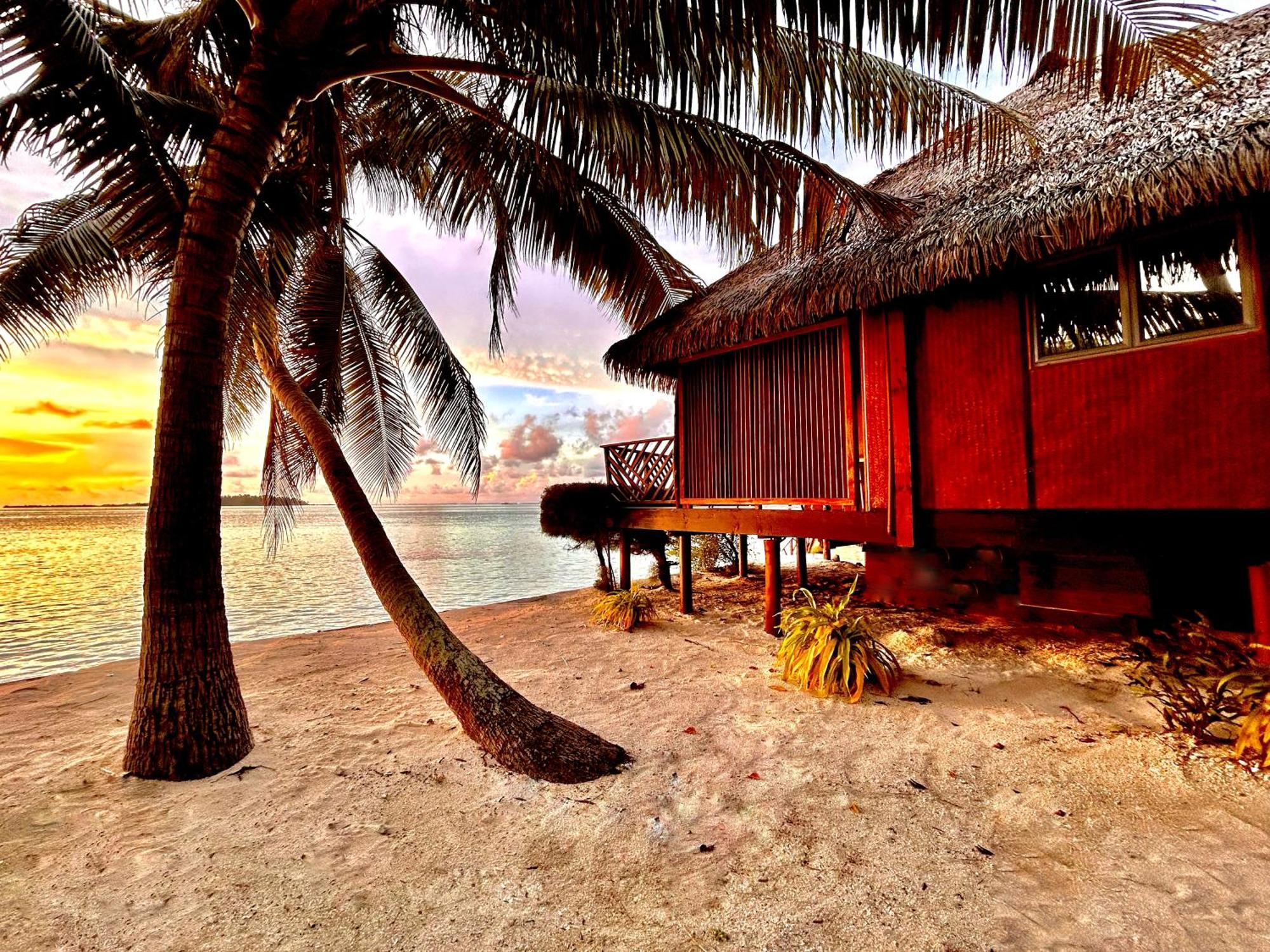 Hotel Eden Private Island Tahaa Patio  Exterior foto
